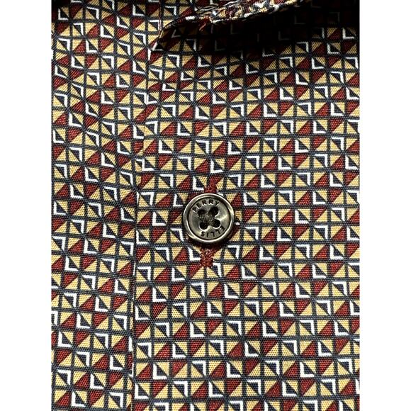 Perry Ellis Motion slim fit dress shirt button collar L - Picture 4 of 9